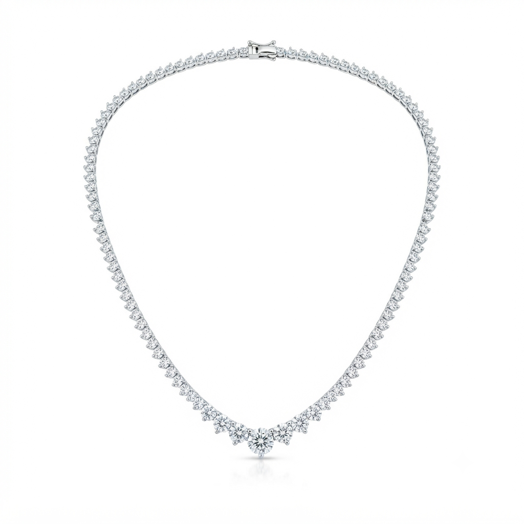 Riviera Plata Zirconia Picos Degradé 5.0 mm