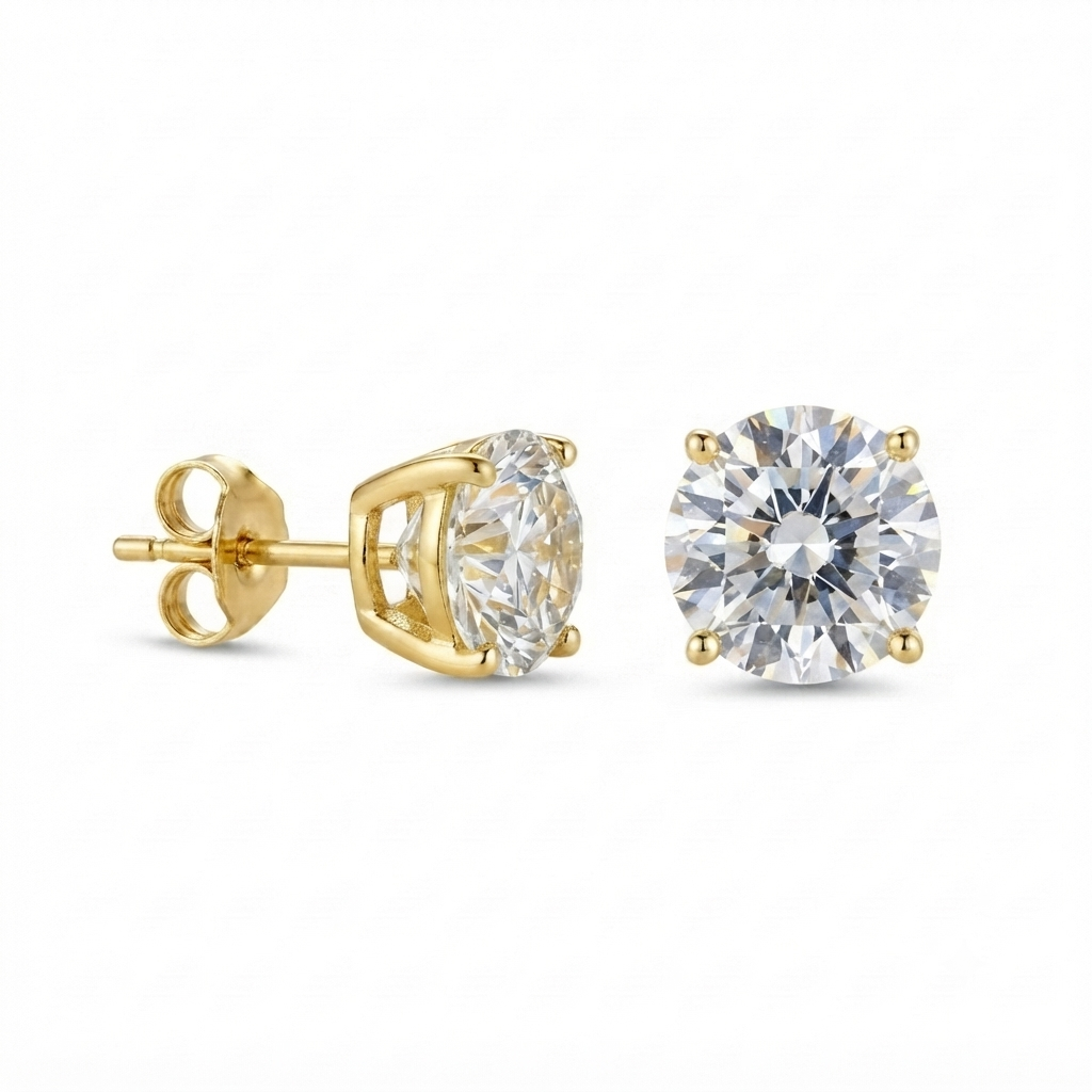 Aretes Dorados Broquel