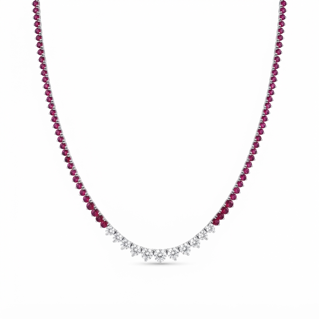 Riviera Picos Degradé Zirconia 7.5 mm - Plata / Zafiro