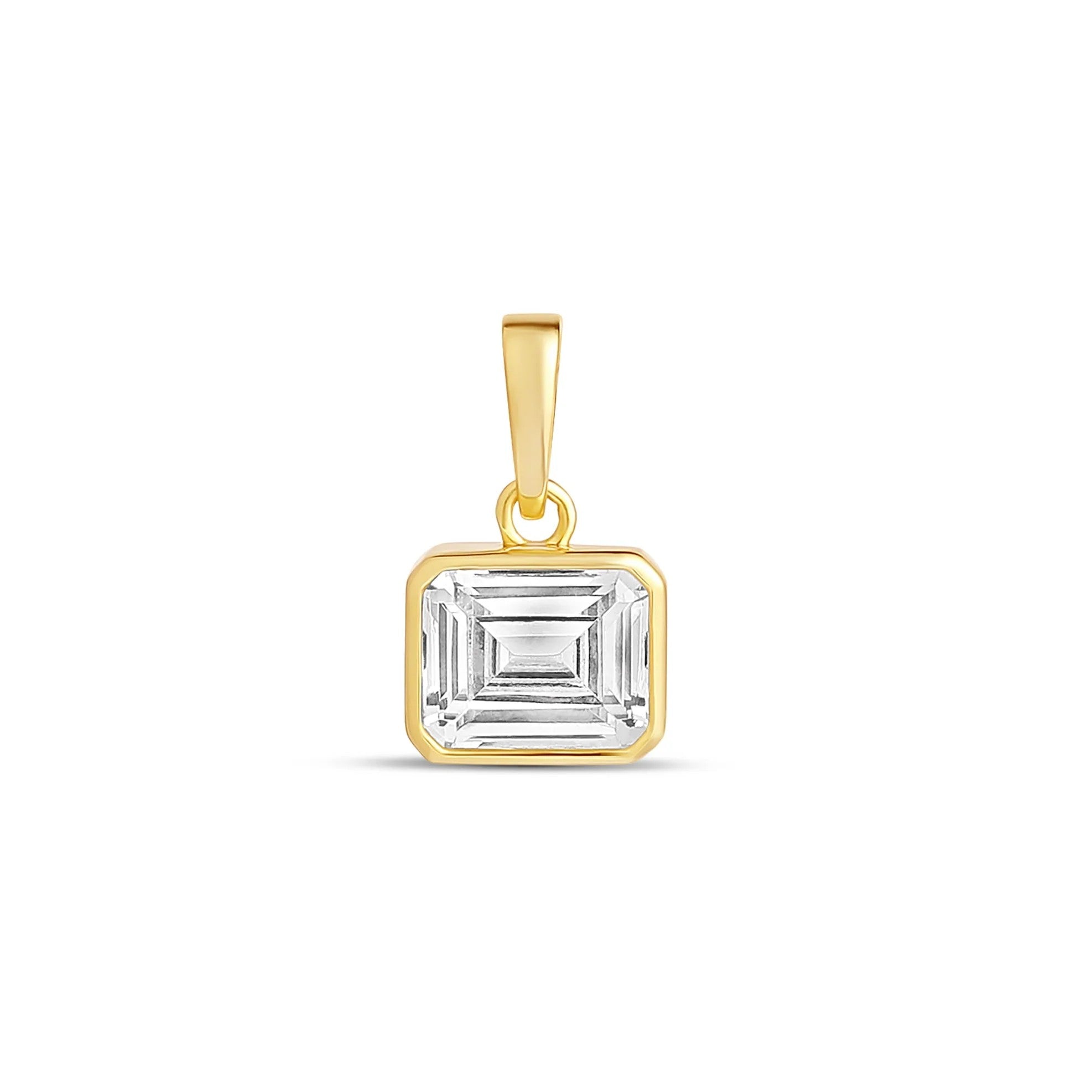 Dije Ice Cut Rectángulo - Dorado