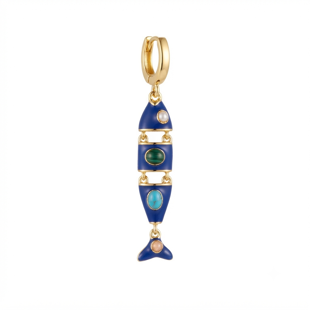 Dije Dorado Amalfi Fish Enamel Blue