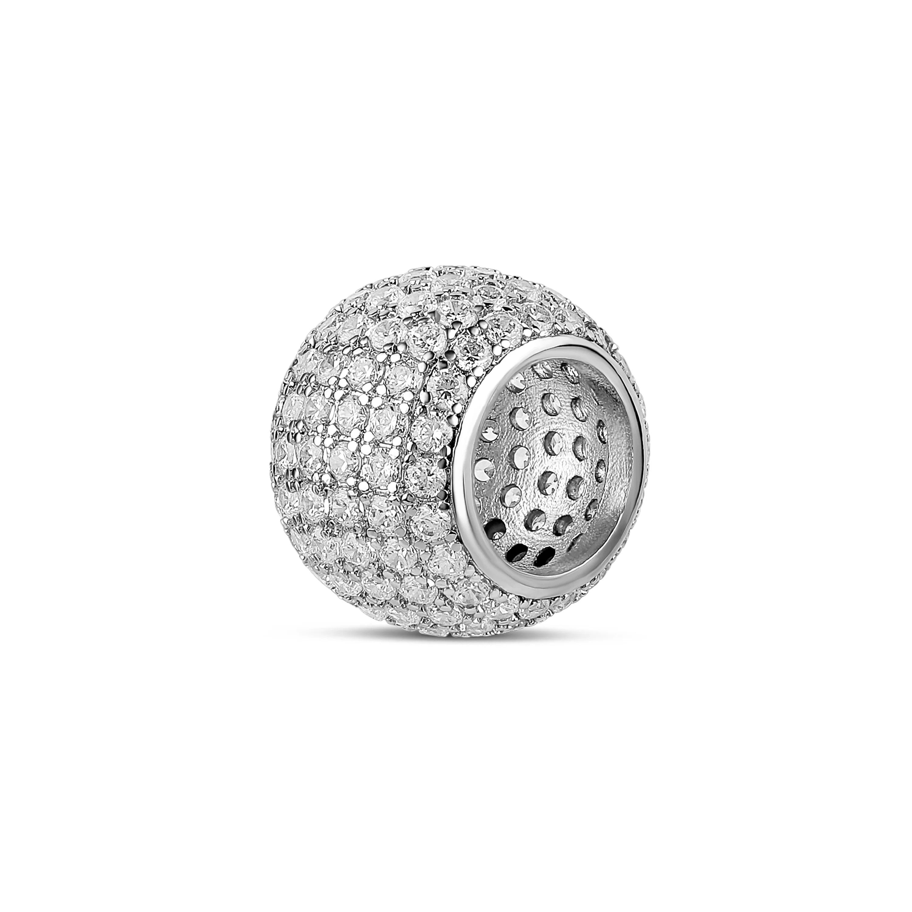 Dije Full Pave Spacer - Plata