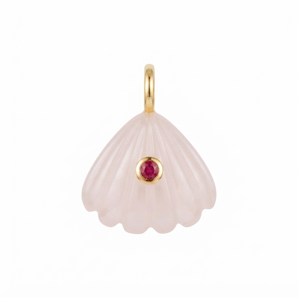 Dije Dorado Concha de Mar - Rosa
