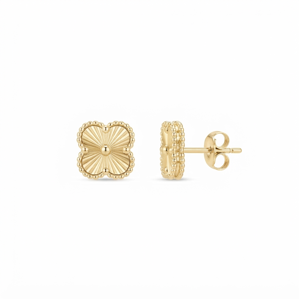 Aretes Van Cleef - Dorado / Rayado