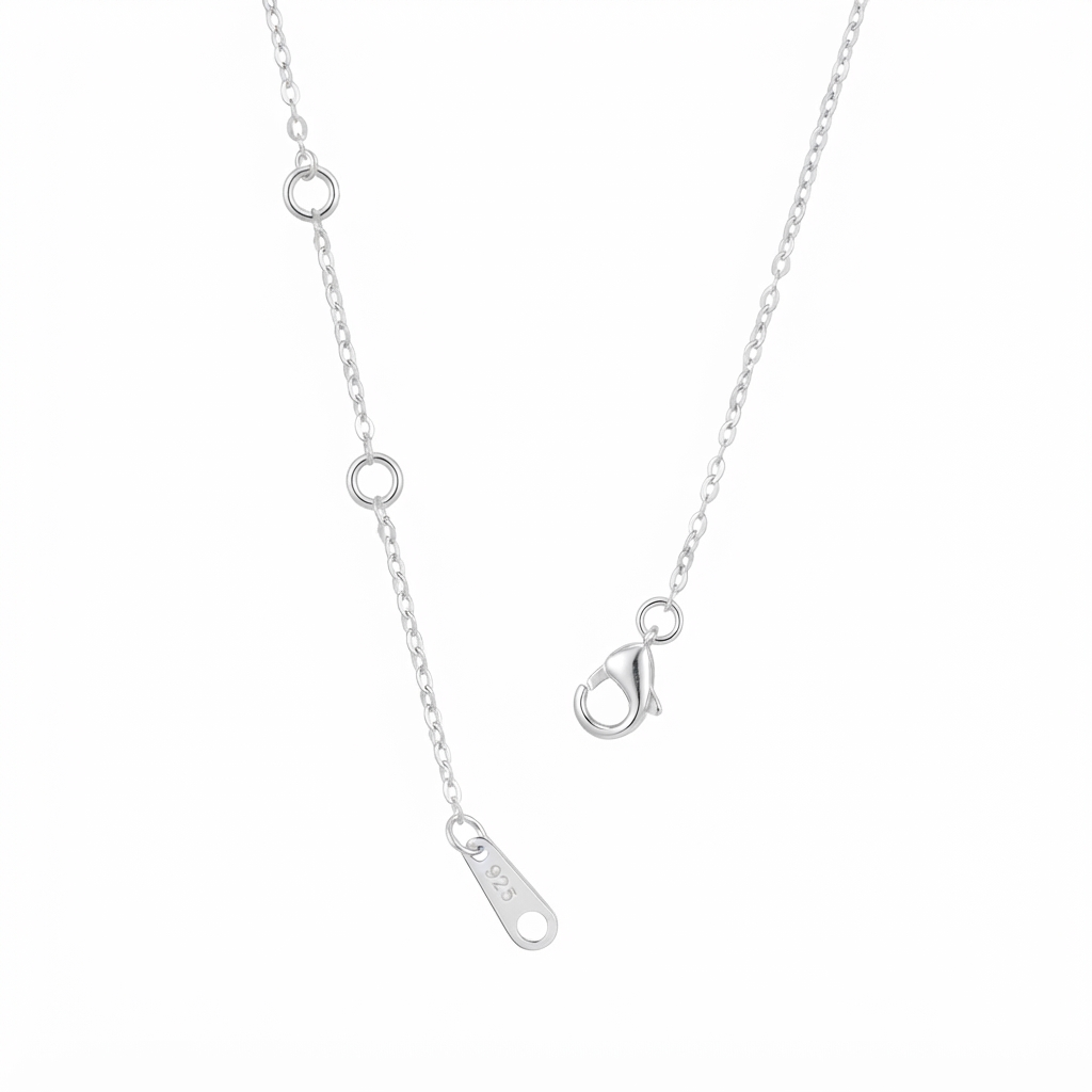 Collar Petite Heart Star of David - Plata