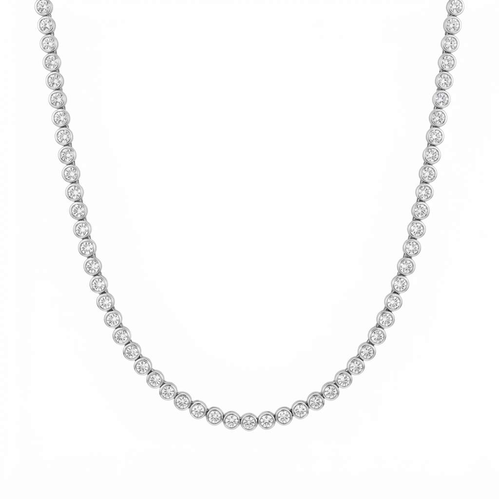 Collar Plata Redondo Besel Zirconia 2.5 mm