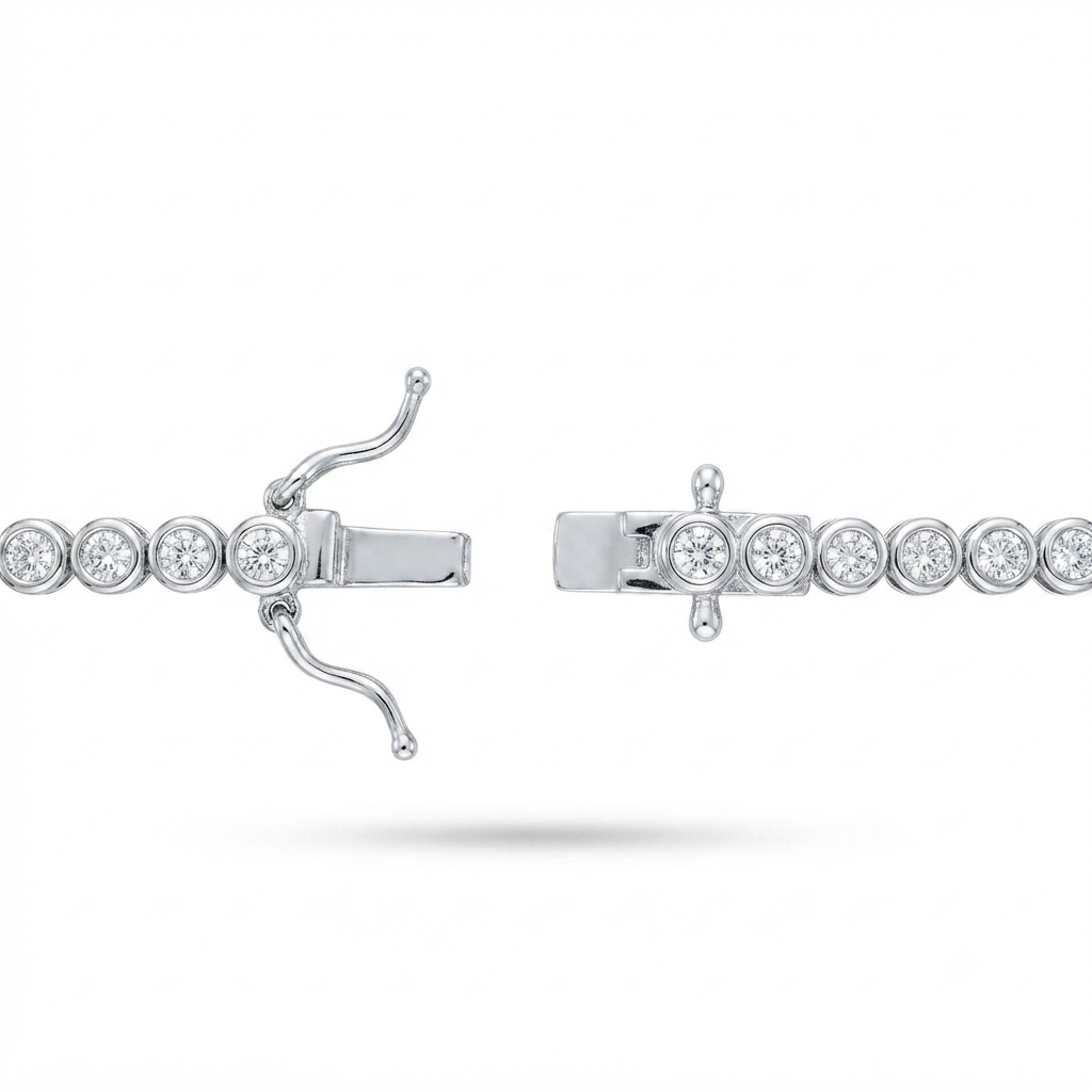 Collar Plata Redondo Besel Zirconia 2.0 mm