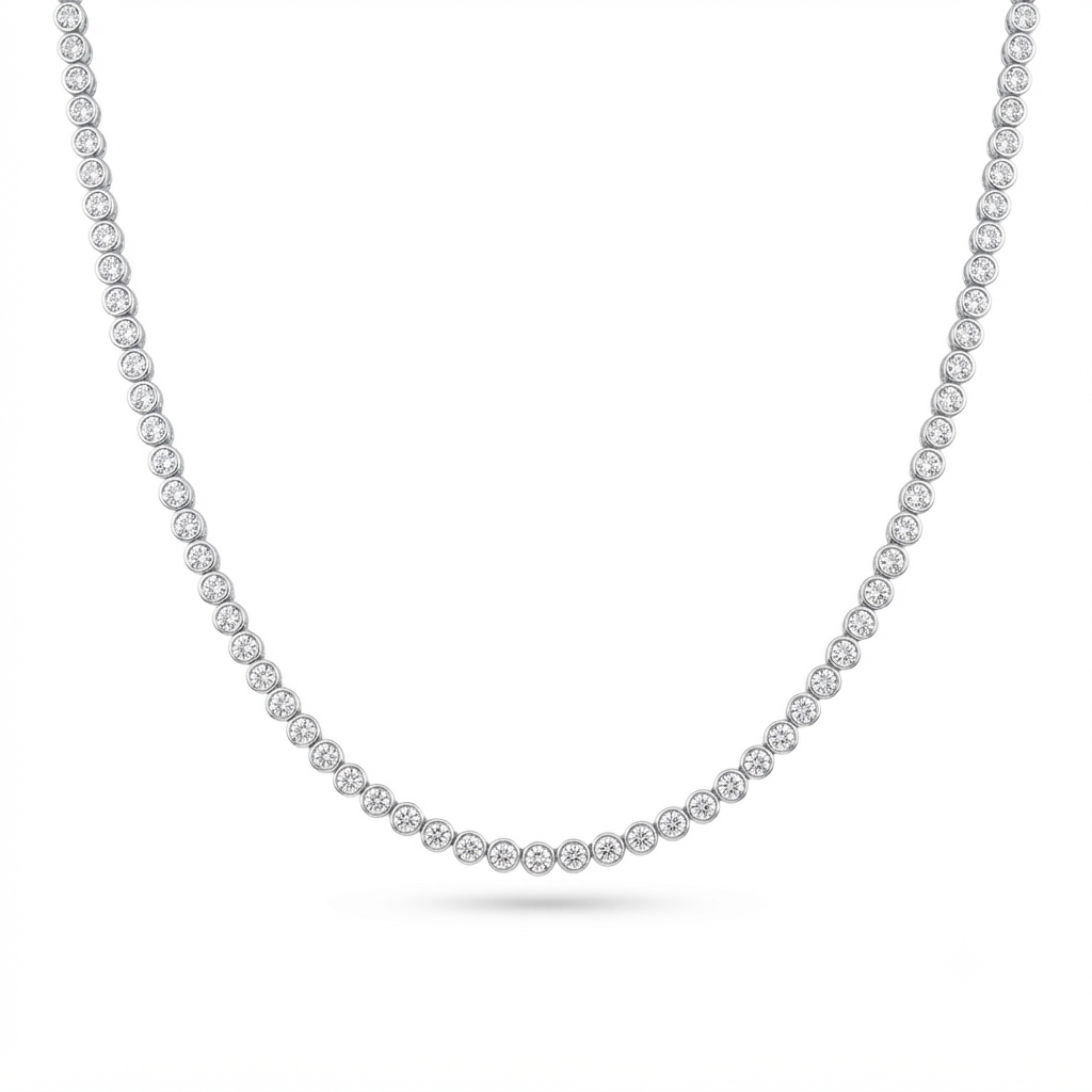 Collar Plata Redondo Besel Zirconia 2.0 mm