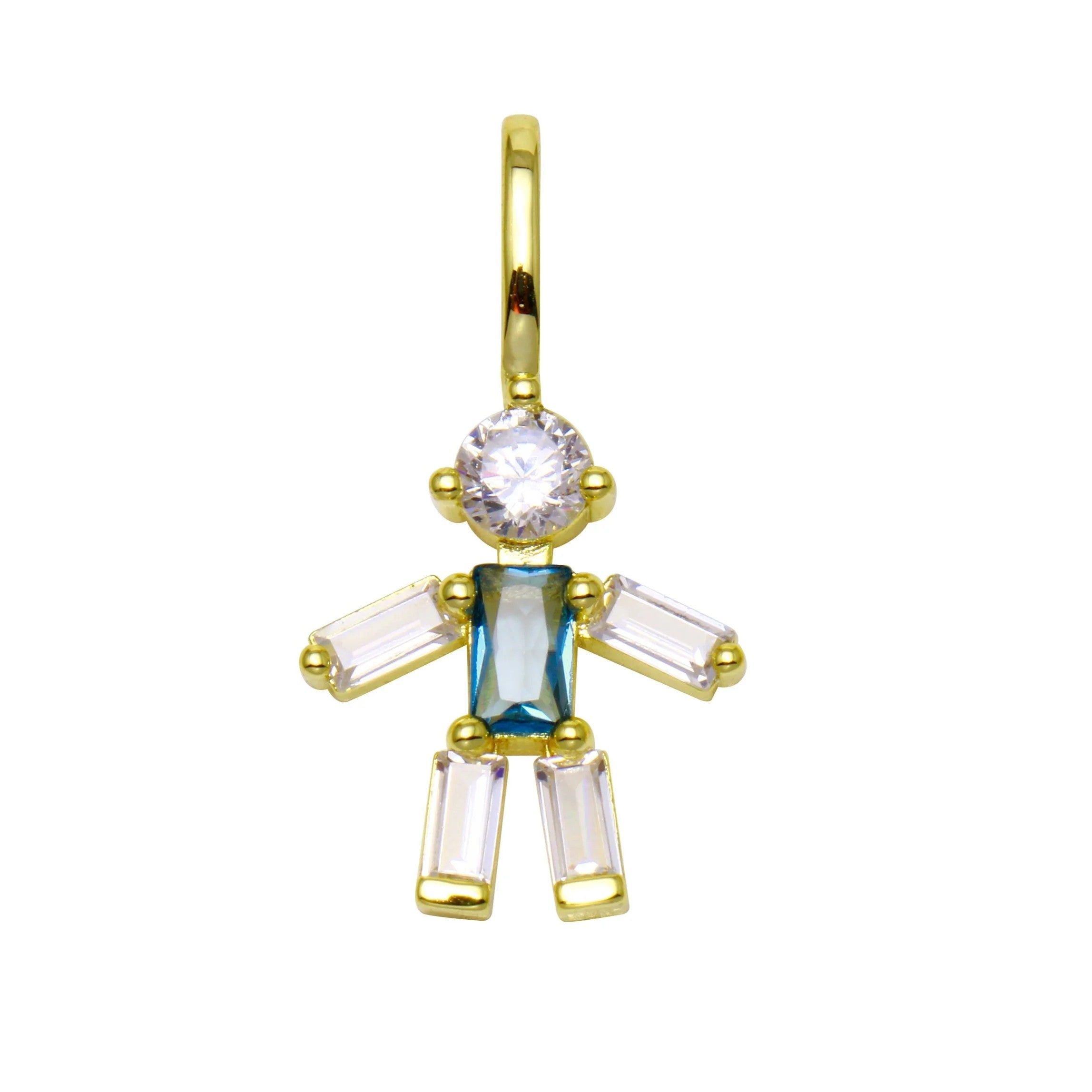 Dije Dorado Boy Baguette Blue