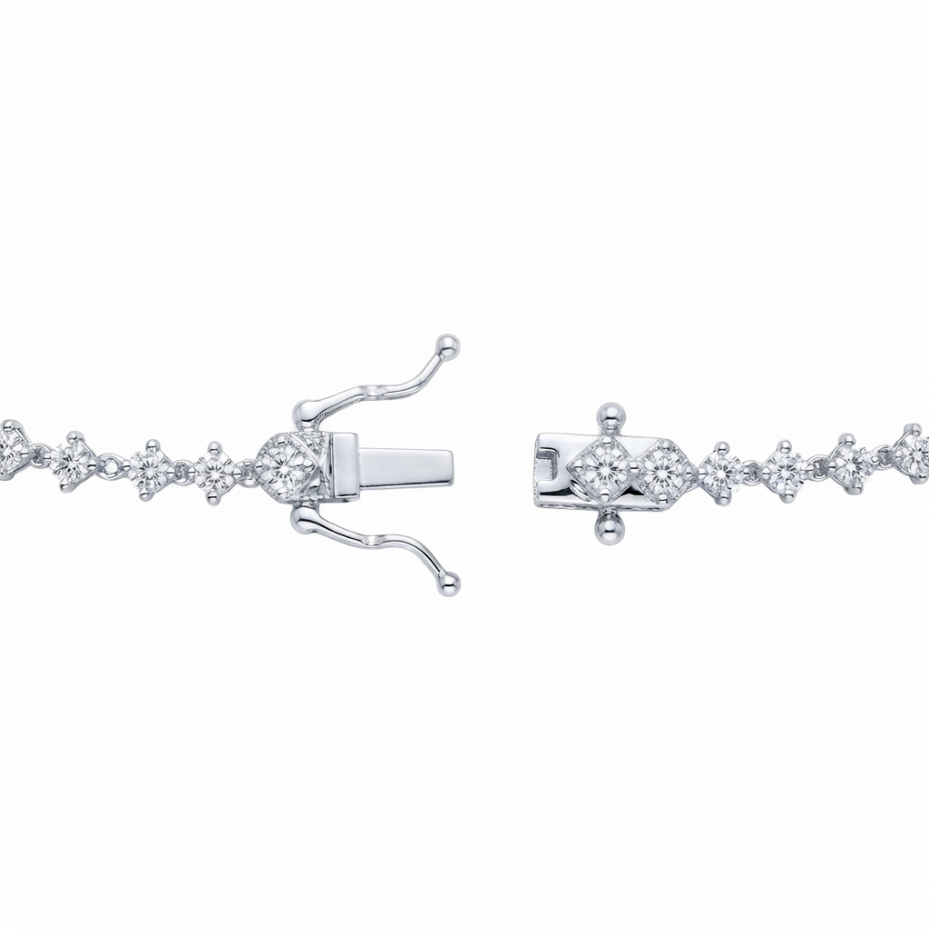 Riviera Plata Figuras Zirconia 2 Tiras Gotas - Canary