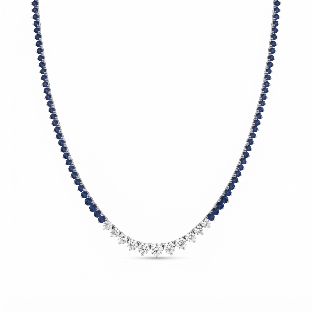 Riviera Picos Degradé Zirconia 7.5 mm - Plata / Rubí