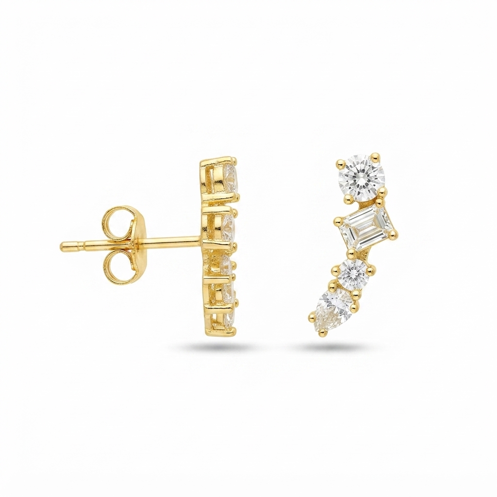Aretes Dorado Four Stone Crawler