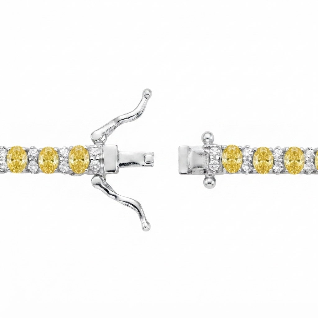 Riviera Plata Óvalos Degradé Zirconia - Canary