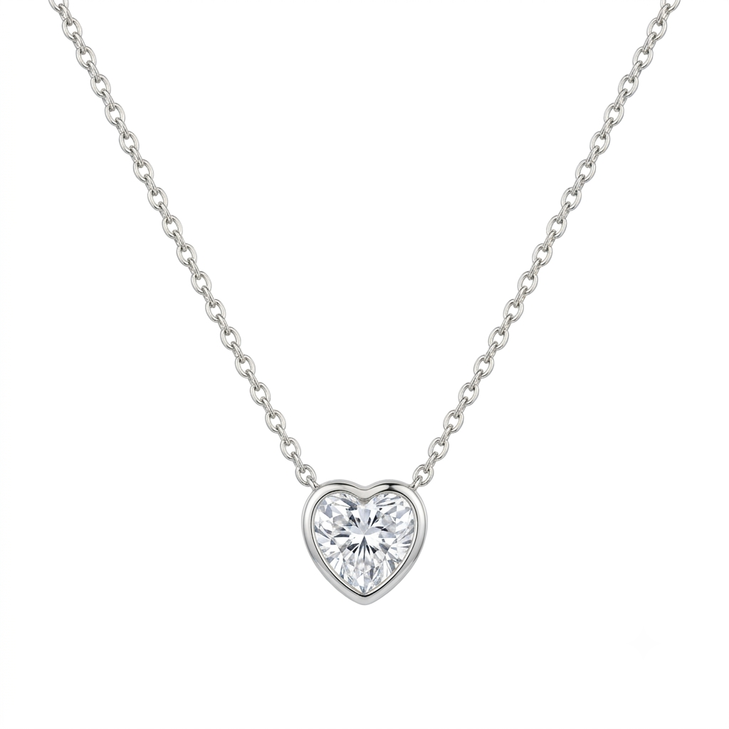 Collar Corazón Besel - Plata