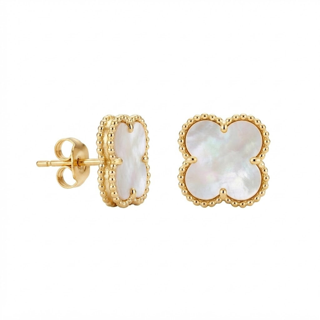 Aretes Van Cleef Grande - Dorado / Perla Madre