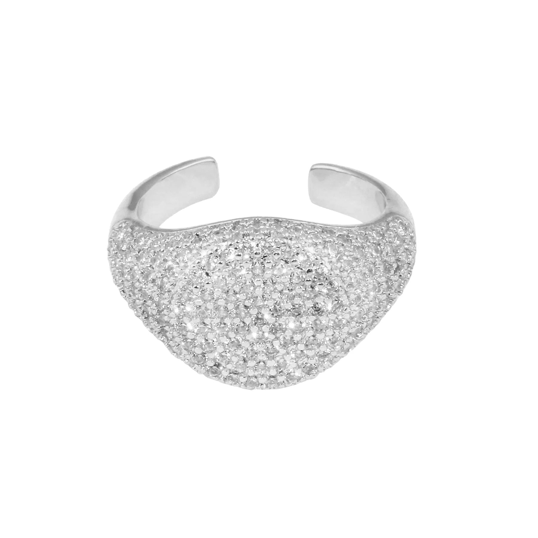 Anillo Pave Pinky - Plata