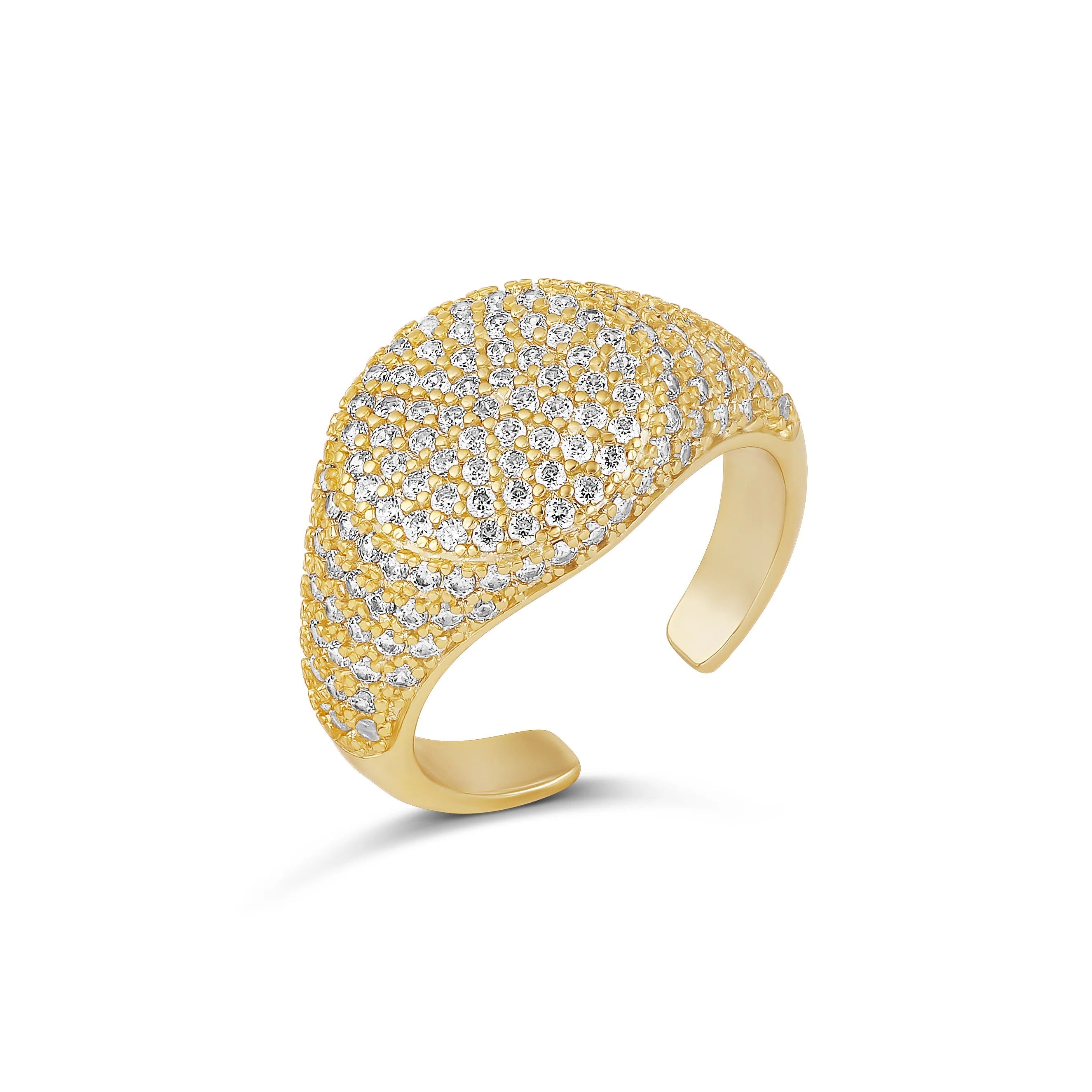 Anillo Pave Pinky - Dorado