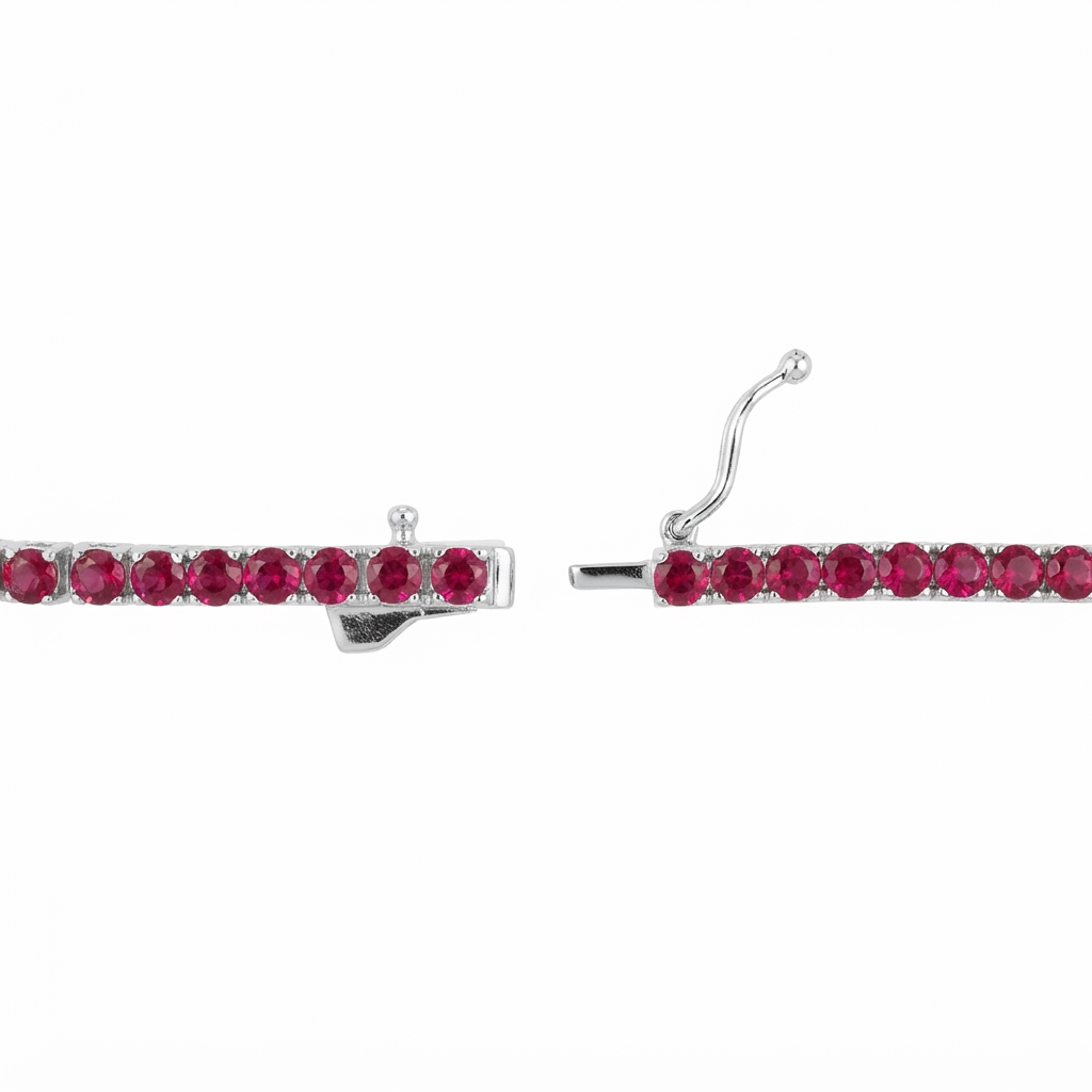Pulsera Plata Black 2.5 mm | Rubí