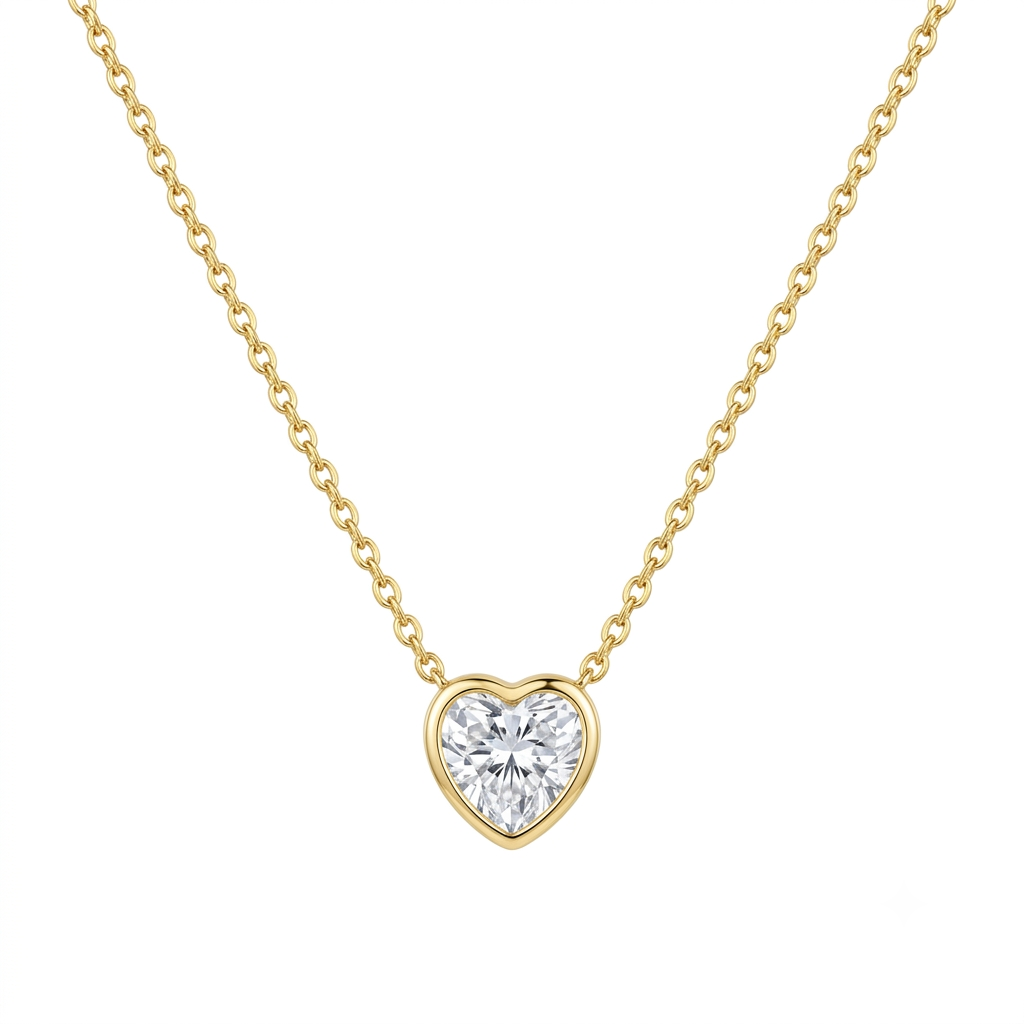 Collar Corazón Besel - Dorado