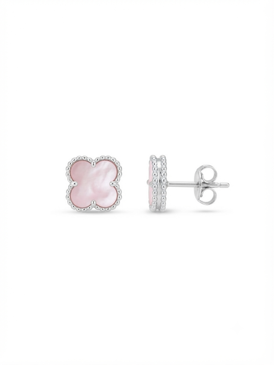 Aretes Van Cleef - Plata / Perla Madre Pink