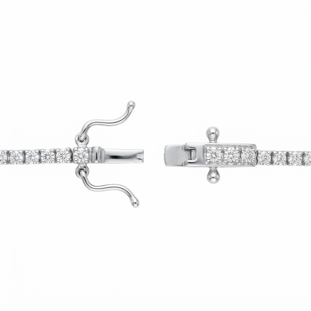 Riviera Plata Zirconia 3 Círculos 2.0 mm - Esmeralda
