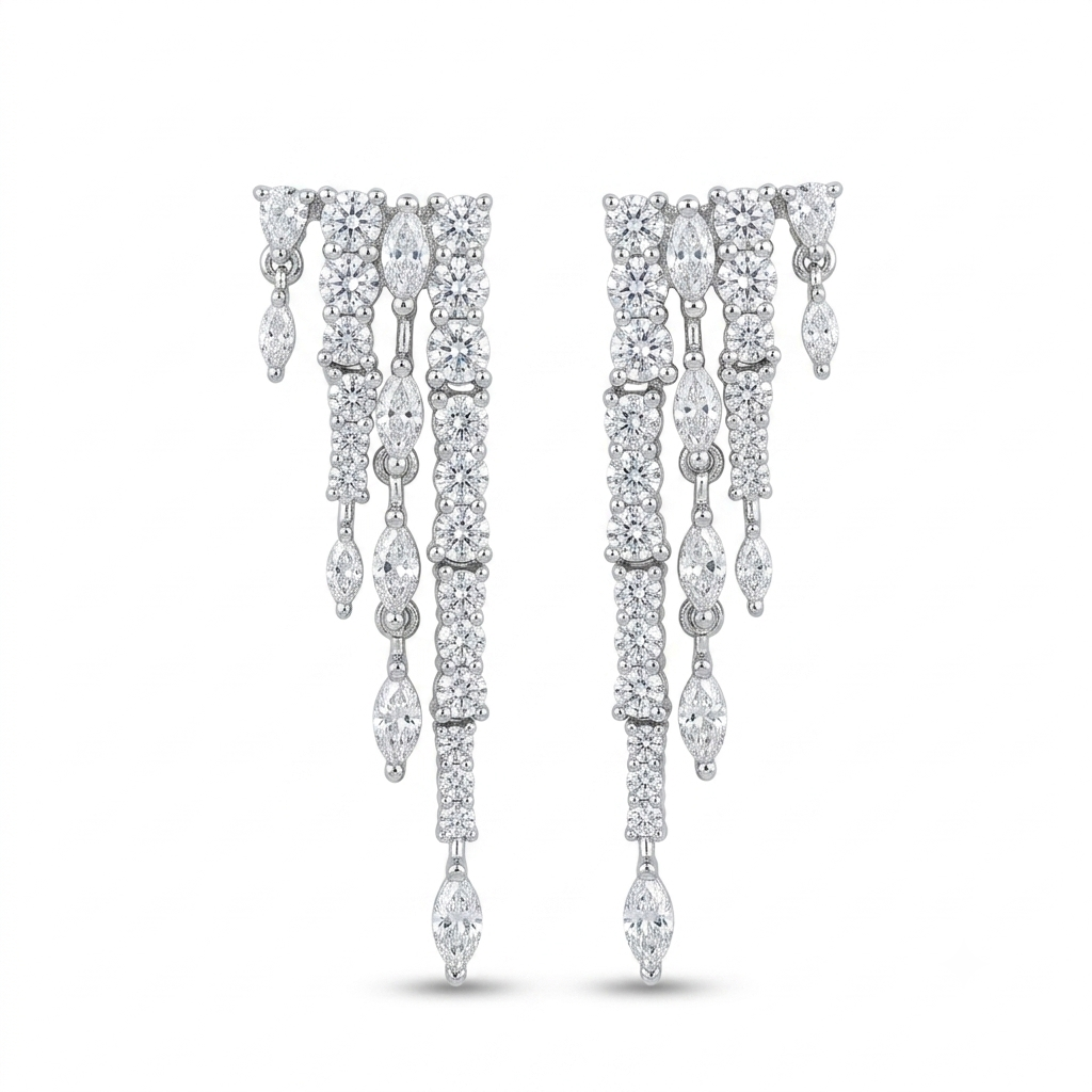 Daniela Cascading Earring Plata