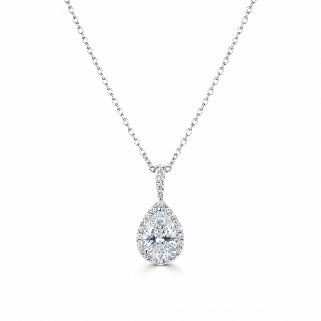 Juego Plata Gota Zirconia