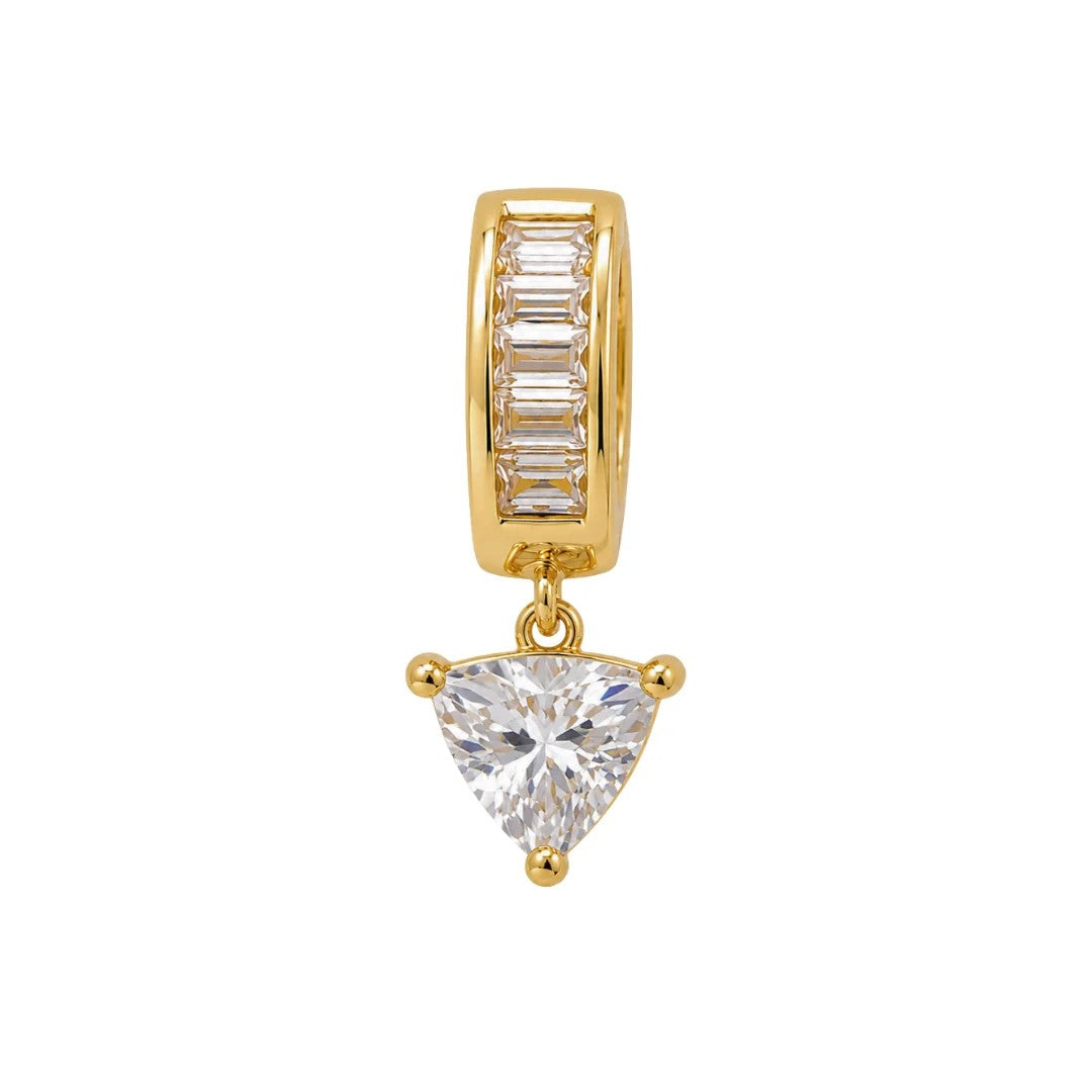 Dije Dorado Diamond Baguettes Drip Spacer Trillion