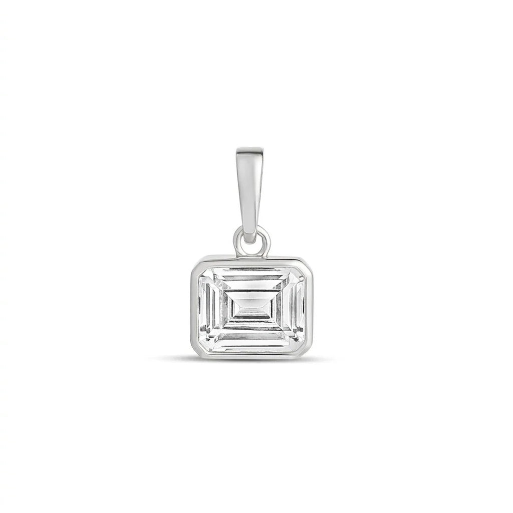 Dije Ice Cut Rectángulo - Plata