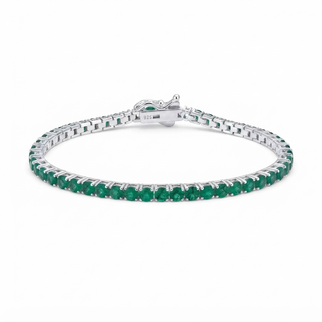 Pulsera Plata Black 2.5 mm | Esmeralda